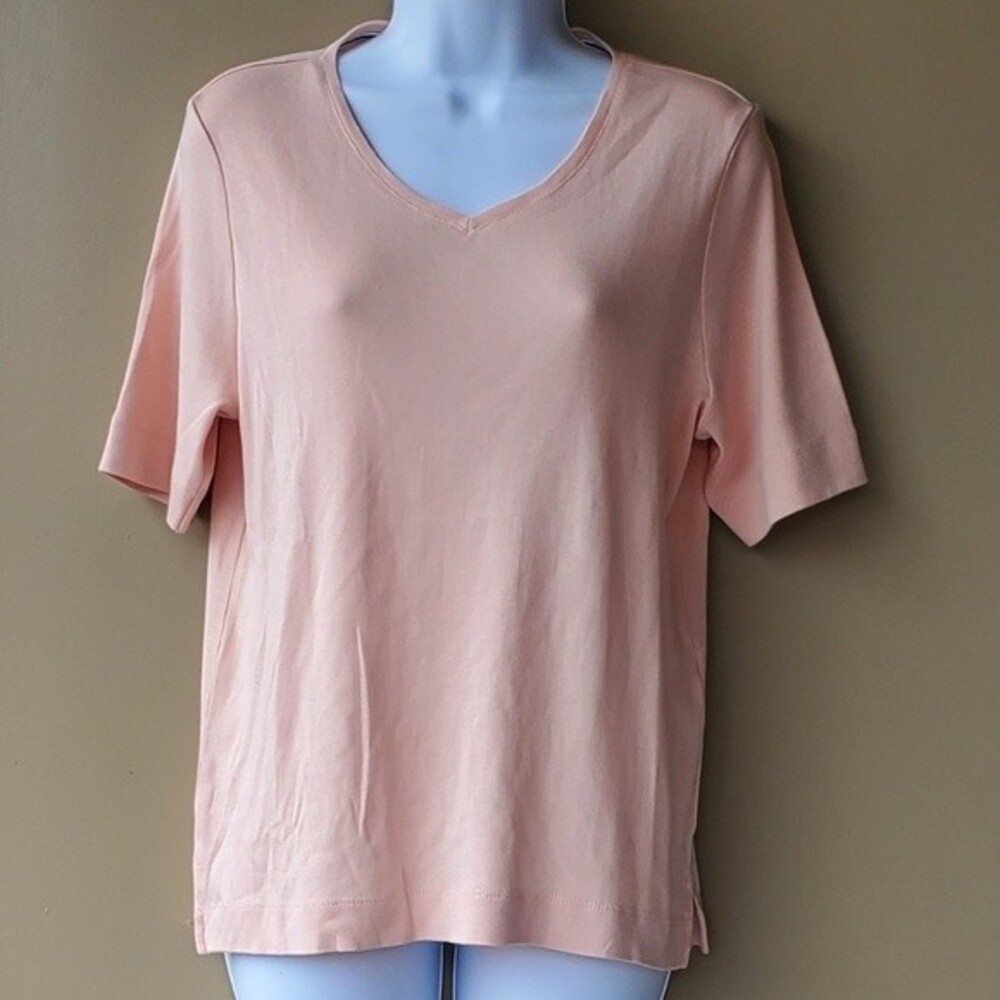 Chicos Womens The Ultimate Tee Peach Basic Tee Sh… - image 4